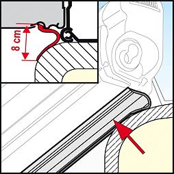 Těsnění proti zatékání za markýzou - Fiamma Rain Guard Lower