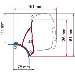 Adaptéry Fiamma F45 pro VW T5/T6 se zvedací střechou