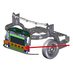 Doplňkový nosník Short Crashbox pro Ducato