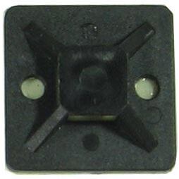 Držák stahovací pásky plochý 25x25mm černý