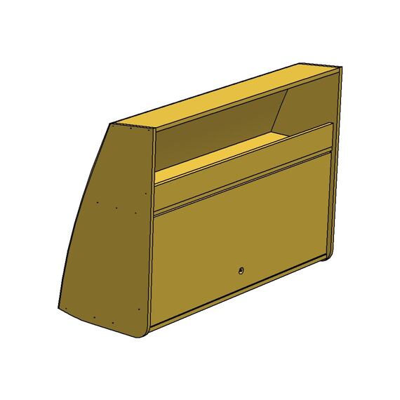 Podstropní skříňka KRS HomeMADE Basic nad spaní, levá, L4H3
