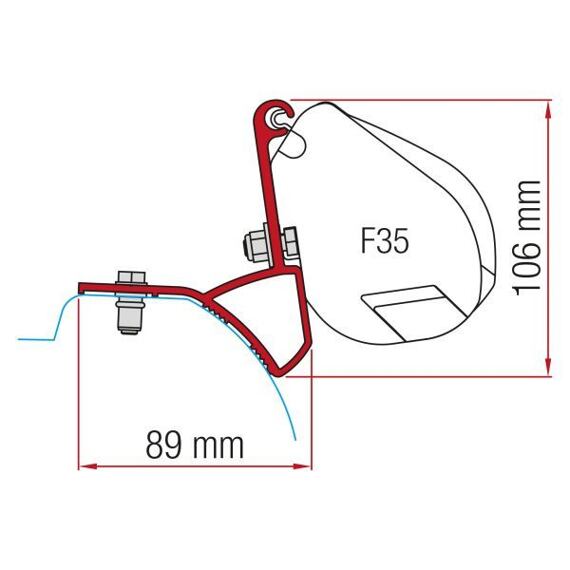 Renault Trafic, Fiat Talento, Nissan NOV300 - adaptér pro markýzy Fiamma