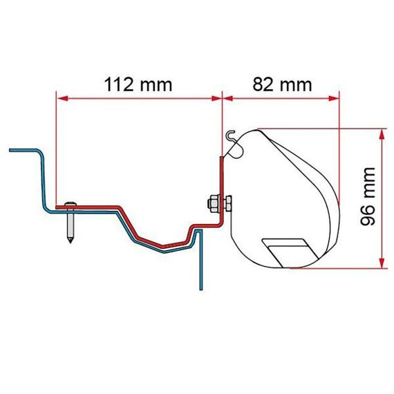 Adaptér pro Fiamma F35 na Ford Transit Custom 2023 a dále