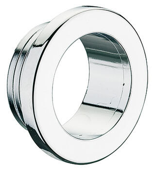 Plastová rozeta pro tloušťku stěny 17 mm pro tlačítko push-lock Häfele, leštěný chrom
