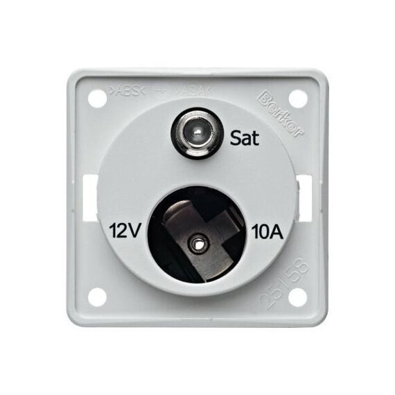 Zásuvka 12V + SAT Berker Integro