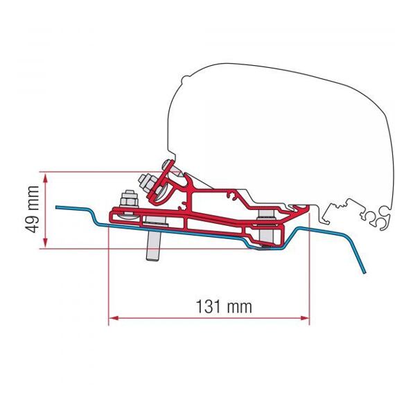 Ford Transit H3 - adaptér pro markýzy Fiamma