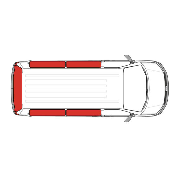 Termoizolační tkaninové clony Carbest pro VW ID.BUZZ - sada pro obytnou část