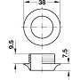 Plastová rozeta pro tloušťku stěny 13 mm pro tlačítko push-lock Häfele